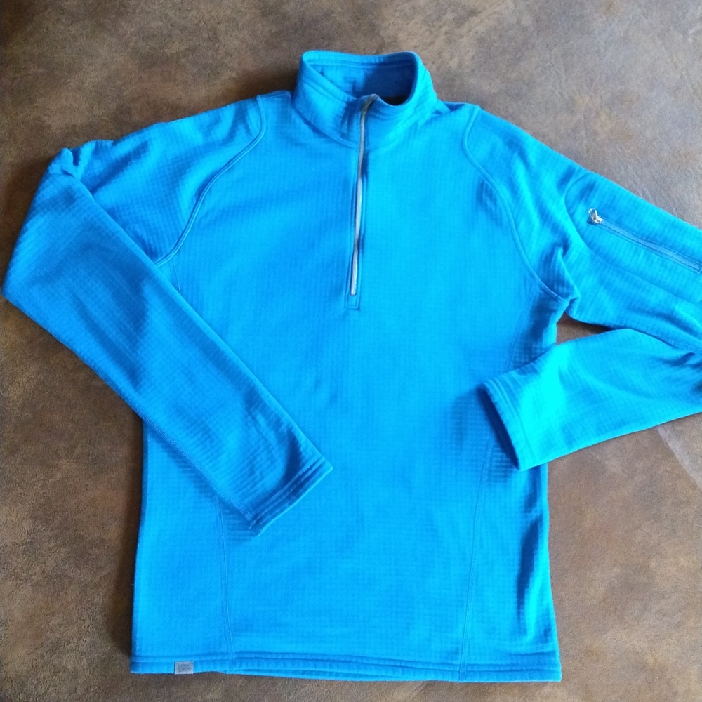 EMS Turquoise Blue Fleece 1/4 ZIP men's S